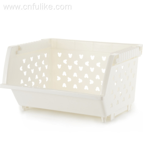 Stacking Plastic Storage Basket Rack Without Cover